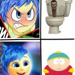 Inside out joy hates skibidi toilet and loves cartman | image tagged in inside out joy hates and loves meme,skibidi toilet,skibidi toilet sucks,cartman,inside out,joy | made w/ Imgflip meme maker