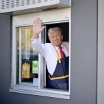 trump mcdonald’s wave