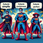 Future Simple (The Quick Fix Hero): "I will go to the store." (F