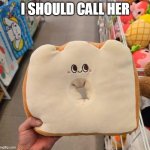 I should call her | I SHOULD CALL HER | image tagged in pillow,funny,ex girlfriend,girlfriend,call,phone | made w/ Imgflip meme maker