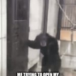 this being because i believe in the supernatural and my brain tells me the noise is a serial killer | ME TRYING TO OPEN MY BEDROOM DOOR IN THE DARK AFTER COMING BACK FROM THE TOILET AT NIGHT AND HEARING A STRANGE NOISE | image tagged in gifs,funny memes | made w/ Imgflip video-to-gif maker