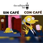 Sin café con café mr. Burns los simpsons