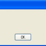 Windows XP error message template one button template