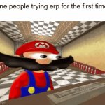 sus | sane people trying erp for the first time | image tagged in gifs,mario,erp,memes,meme,funny | made w/ Imgflip video-to-gif maker