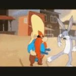 Bugs Bunny Over the line GIF Template