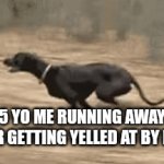 Gotta pack as much as I can... | 5 YO ME RUNNING AWAY AFTER GETTING YELLED AT BY MOM: | image tagged in gifs,dog | made w/ Imgflip video-to-gif maker