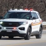police car responding