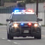 police car responding
