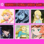 top 10 favorite female video game characters | FAVORITE FEMALE VIDEO GAME CHARACTERS | image tagged in top 10 favorite female protagonists,videogames,gaming,nintendo,sega,top 10 | made w/ Imgflip meme maker