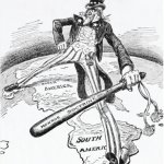 Uncle Sam with the Monroe Doctrine bat template