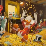 Scrooge McDuck in money