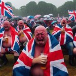 British men crying in beer template