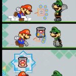 Paper Mario steals mr l’s mushroom can