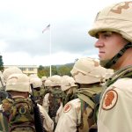 US Soldiers wearing the PASGT Helmet in Hawaii