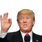 Donald Trump close up transparent