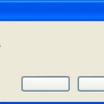 Windows XP error message two buttons