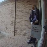 Ghost caught on security doorbell camera.