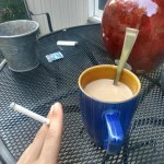 Tea and Coffee sips nicotine hits.