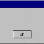 Windows 95 error message one button