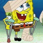 Sponge Bob crutches