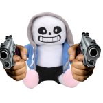 Sans plush gun template