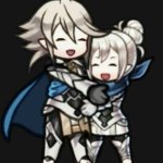 Corrin and Kana hugging