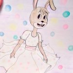 Cute bunny girl drawing! | image tagged in drawing,spring,easter,bunny,furry,rabbit | made w/ Imgflip meme maker