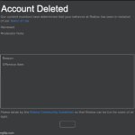 roblox account deleted template