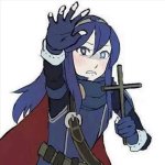 Lucina holding cross meme