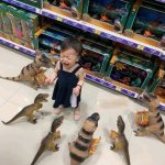 Girl Terrified Of Dinosaur Toys