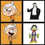 Lincoln Prefers Count Duckula Over Count Dracula | image tagged in lincoln loud,happy halloween,the loud house,nickelodeon,80s,count duckula | made w/ Imgflip meme maker