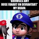 Fr tho! | *BROWSES AMY ROSE FANART ON DEVIANTART*
MY BRAIN: | image tagged in gifs,real | made w/ Imgflip video-to-gif maker