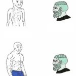 do one pushup everytime wojak chad