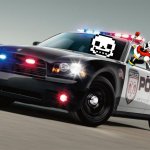 Sans and papyrus with police car (credit to DrGaster) meme