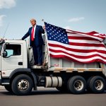 Trump on Garbage Truck template