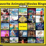 favorite animated movies bingo volume 3 | image tagged in movie bingo volume 3,favorites,studio ghibli,classic movies,cinema,fantasy | made w/ Imgflip meme maker