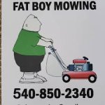 Fat Guy Mowing