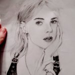 Lucy Boynton drawing | image tagged in drawing,art,bohemian rhapsody,actress,queen,blonde | made w/ Imgflip meme maker