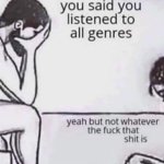 You said you listened to all genres