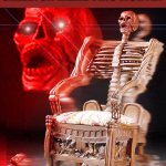 Maybe they were to focused on skelecting a new skeledient for the skelection. | ME AFTER REALIZING THERE WASN’T A SINGLE DAMN SKELETON MEME THIS MONTH: | image tagged in skeleton in the chair | made w/ Imgflip meme maker