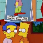 Krusty Poses For Trading Card Photo