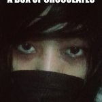 Emo | LIFE IS LIKE A BOX OF CHOCOLATES; DARK CHOCOLATES | image tagged in emo,son,black,sweet | made w/ Imgflip meme maker