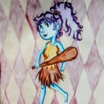 Troll girl drawing | image tagged in drawing,art,troll,creatures,monster,halloween | made w/ Imgflip meme maker