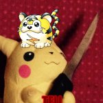 WHAT HEARTLESS IDIOT DECIDED KOTORA SHOULDN’T BE A POKÉMON?????? | IF YOU HATE THIS…; TELL SATAN ABOUT IT | image tagged in pikachu learned stab | made w/ Imgflip meme maker