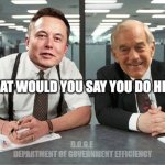 Elon Musk Department of Government Efficiency template