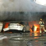 EV CAR FIRE TORCHES HOUSE meme