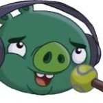 angry birds pig wearing headphones meme