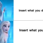 elsa hates and likes meme