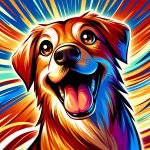 perro sonriendo