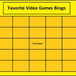 favorite video games bingo